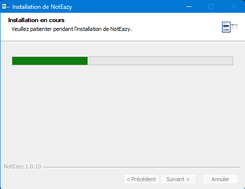 Installation en cours